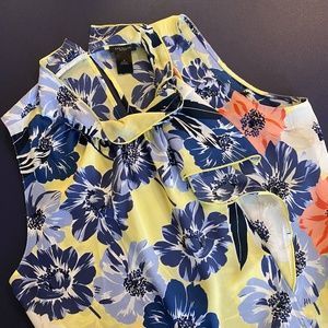 Ann Taylor Factory Floral Sleeveless Blouse